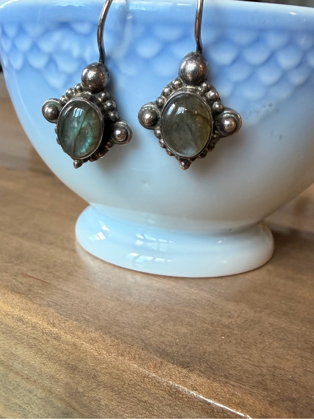 Sterling Silver Labradorite Drop Earrings
